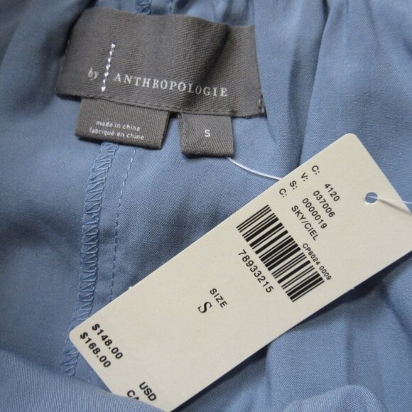 NWT by Anthropologie Tiered Tulle Midi in Sky Blue Layered Skirt S - Picture 7 of 7